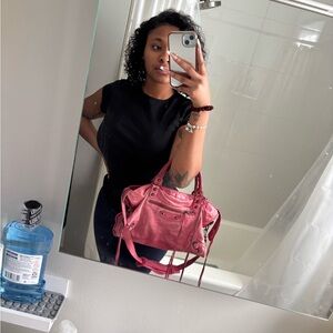 Pink Balenciaga City Bag